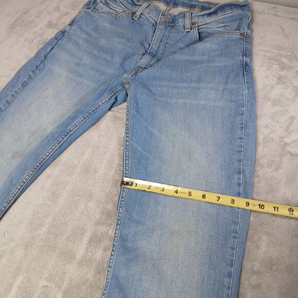 Levis 514 Jeans Mens 34x32 Blue Classic Straight Fit Faded Stretch Denim Sultan - Picture 10 of 14